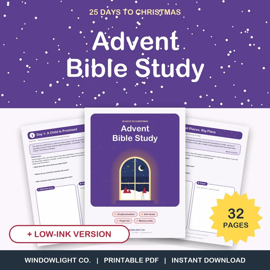 Advent Bible Study: 25 Days to Christmas cover