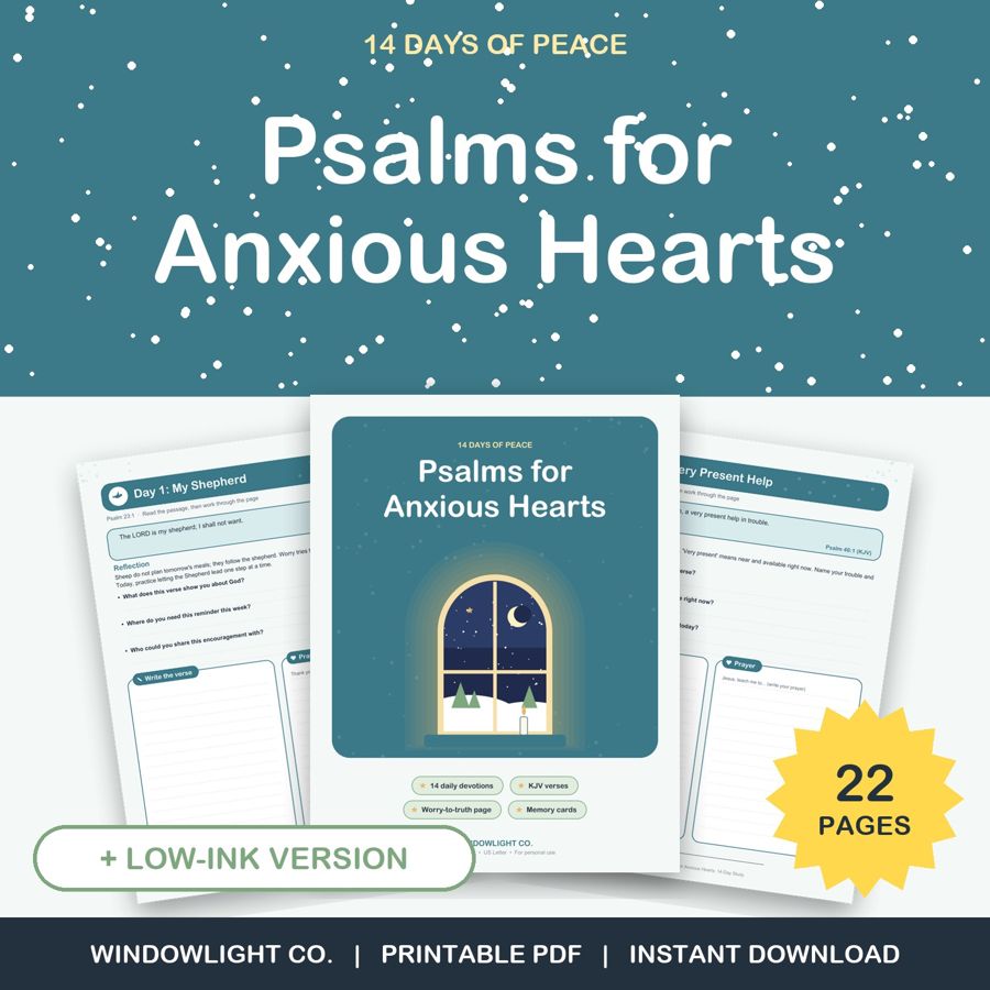 Psalms for Anxious Hearts: 14-Day Study cover