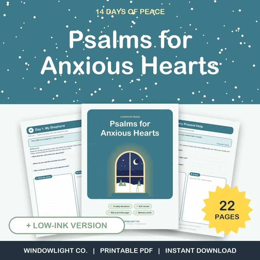 Psalms for Anxious Hearts: 14-Day Study cover
