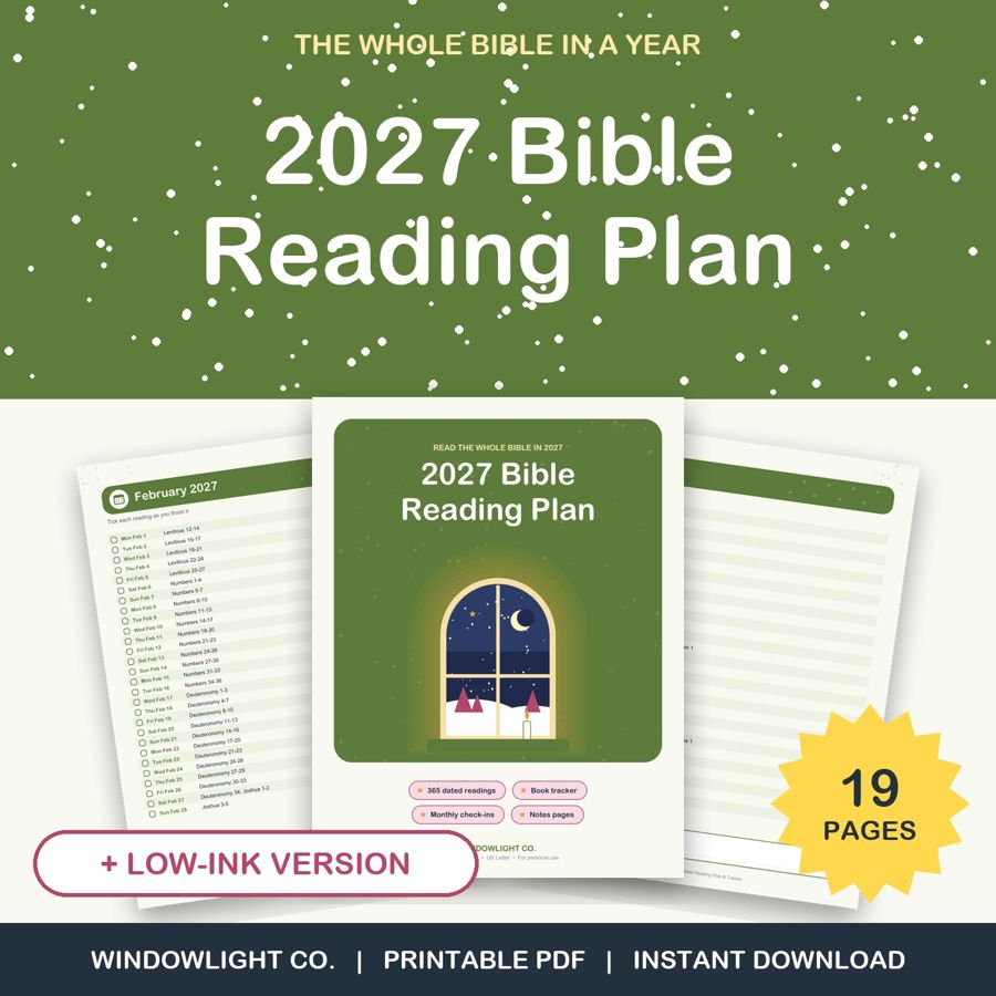 2027 Bible Reading Plan & Tracker cover