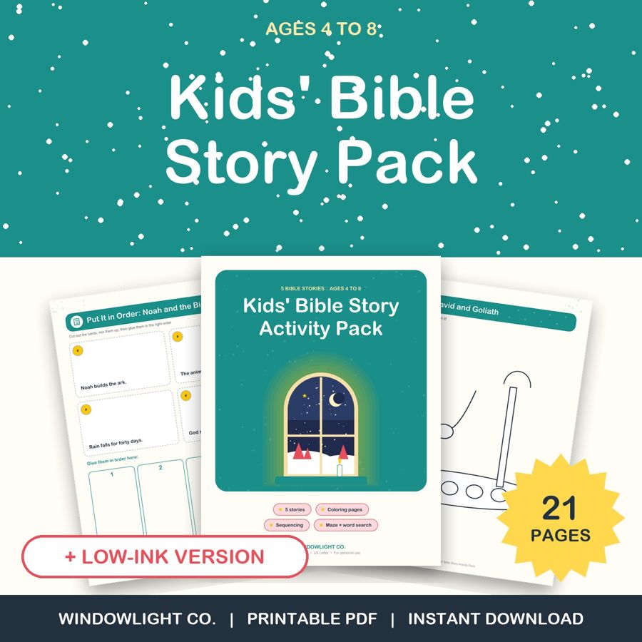 Kids' Bible Story Activity Pack cover