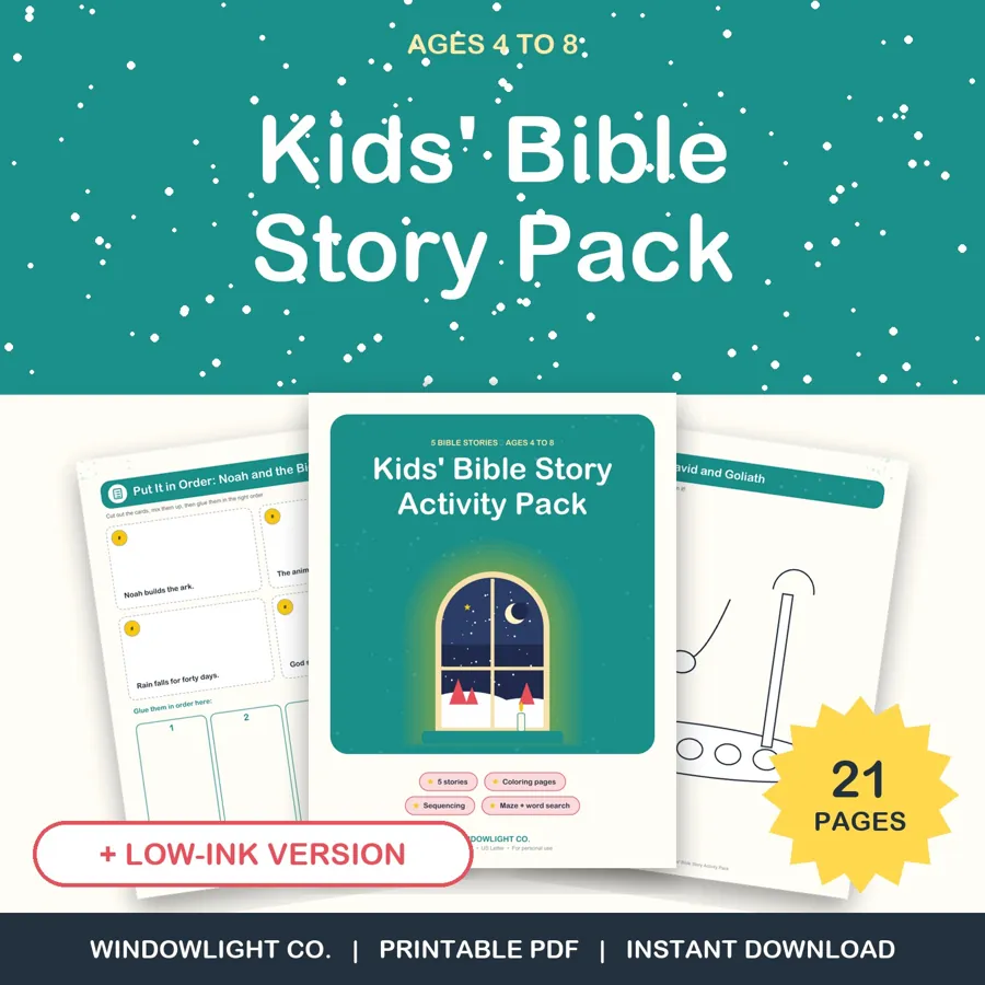 Kids' Bible Story Activity Pack cover